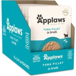 Applaws Tuna In Broth Limited Ingredient Wet Cat Food, 2.47-oz Pouch, Case Of 12