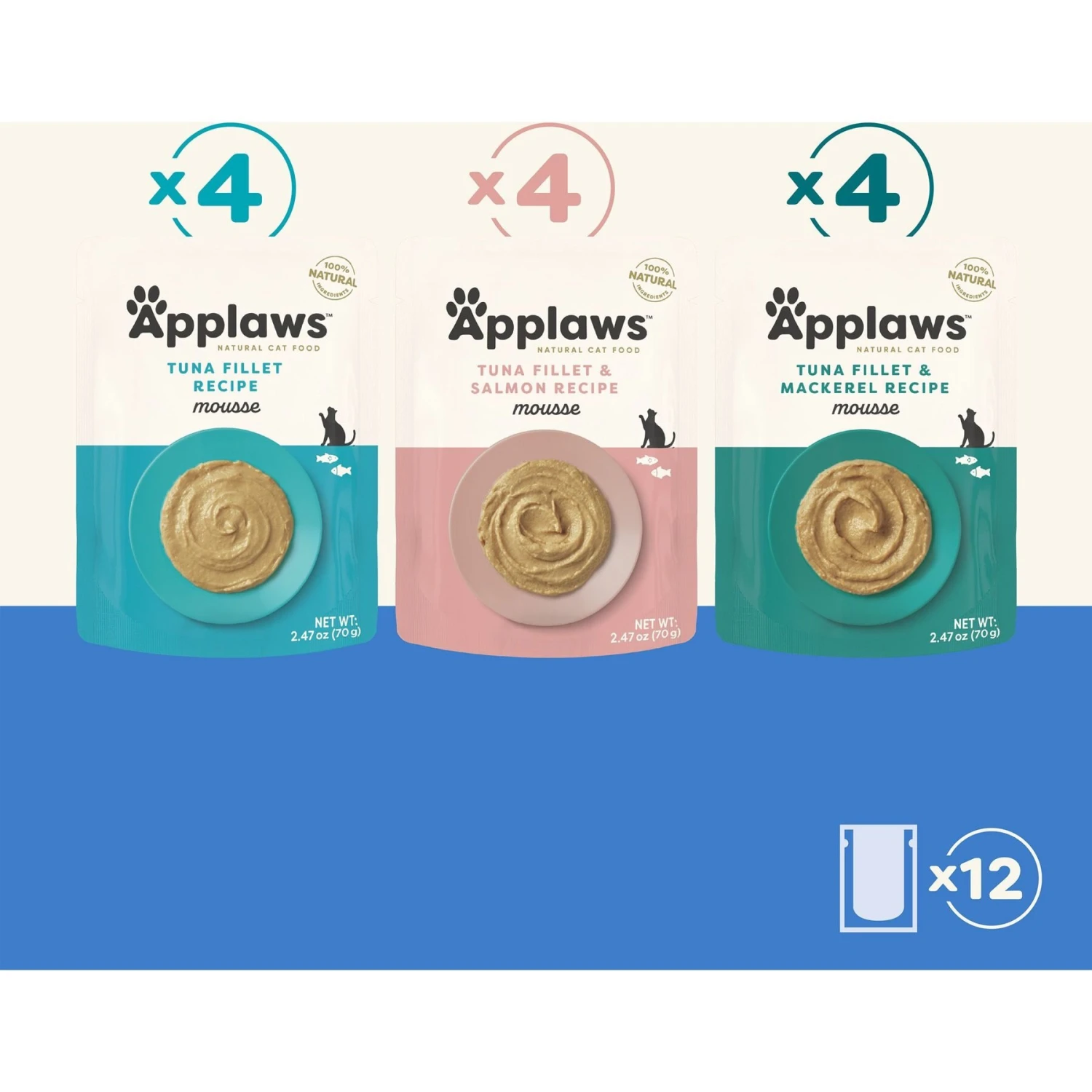 Applaws Variety Of Flavors In Mousse Limited Ingredient Wet Cat Food, 2.47-oz Pouch, Case Of 12 7 Applaws Variety Of Flavors In Mousse Limited Ingredient Wet Cat Food, 2.47-oz Pouch, Case Of 12 - Image 5