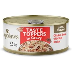 Applaws Taste Toppers Chicken Breast With Beef Natural Wet Dog Food, 5.5-oz Pouch, Case Of 12