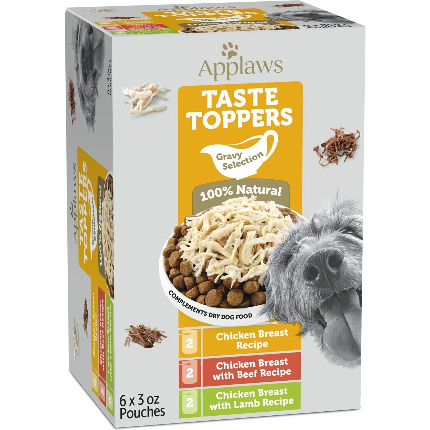 Applaws Taste Toppers Gravy Selection Natural Wet Dog Food, 3-oz Pouch, Case Of 12 3 Applaws Taste Toppers Gravy Selection Natural Wet Dog Food, 3-oz Pouch, Case Of 12