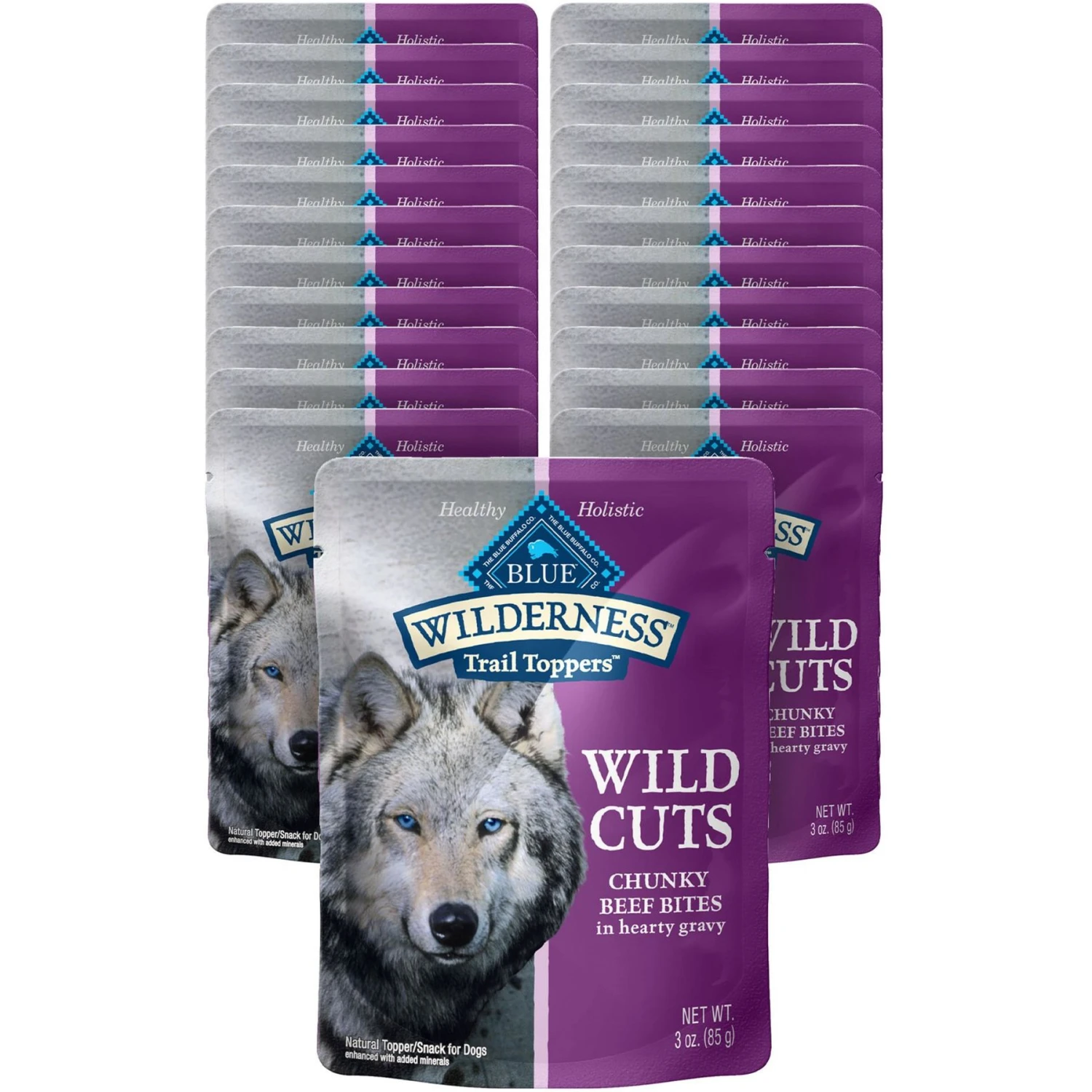 Blue Buffalo Wilderness Trail Toppers Wild Cuts Chunky Beef Bites In Hearty Gravy Grain-Free Dog Food Topper 3 Blue Buffalo Wilderness Trail Toppers Wild Cuts Chunky Beef Bites In Hearty Gravy Grain-Free Dog Food Topper