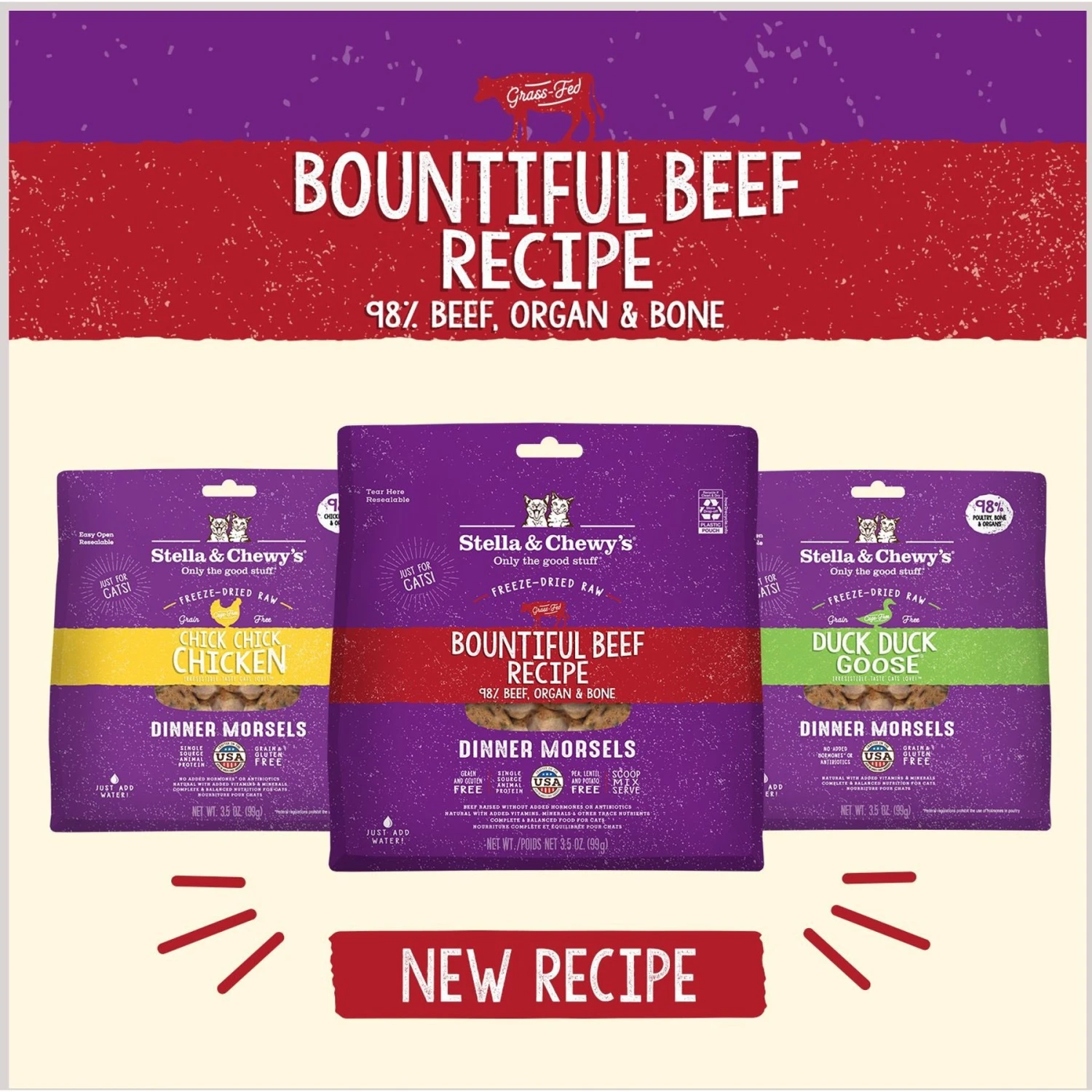 Stella & Chewy's Freeze-Dried Raw Dinner Morsels Grain-Free Protein Rich Bountiful Beef Recipe Cat Food 11 Stella & Chewy's Freeze-Dried Raw Dinner Morsels Grain-Free Protein Rich Bountiful Beef Recipe Cat Food - Image 9