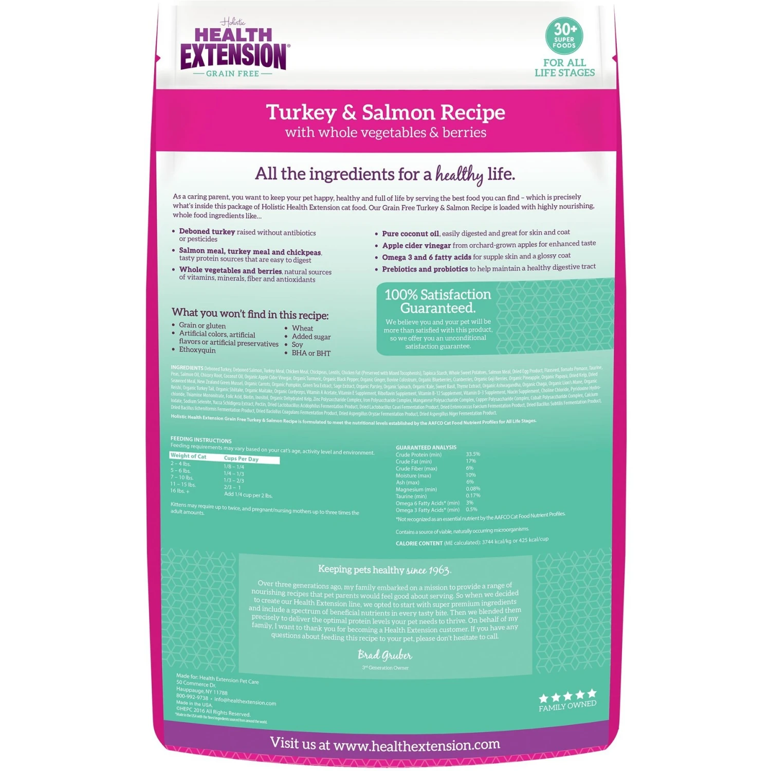Health Extension Grain-Free Turkey & Salmon Recipe Dry Cat Food 4 Health Extension Grain-Free Turkey & Salmon Recipe Dry Cat Food - Image 2