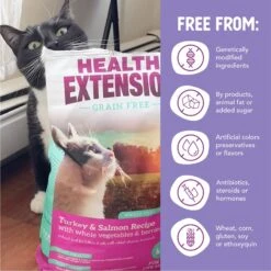 Health Extension Grain-Free Turkey & Salmon Recipe Dry Cat Food 14 Health Extension Grain-Free Turkey & Salmon Recipe Dry Cat Food -Blue Buffalo Shop 84265 PT4. AC SS1800 V1595620255