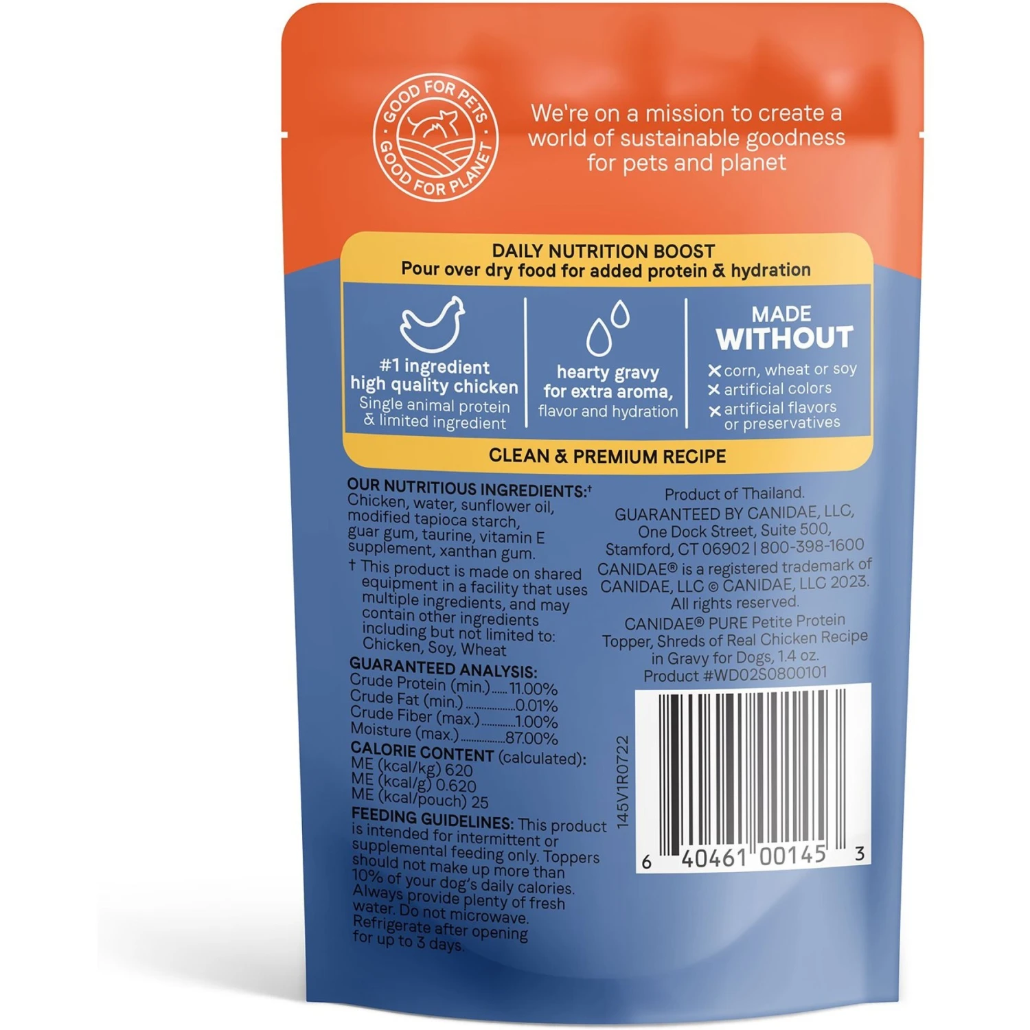 CANIDAE PURE Petite Protein Shreds Of Real Chicken Recipe In Gravy Dog Food Topper, 8.4-oz Box 5 CANIDAE PURE Petite Protein Shreds Of Real Chicken Recipe In Gravy Dog Food Topper, 8.4-oz Box - Image 3