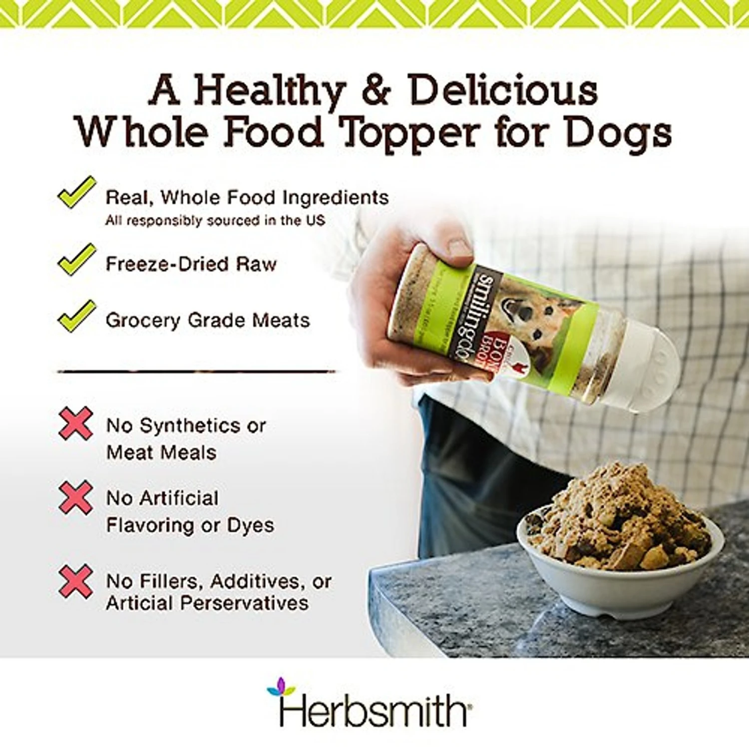 Herbsmith Smiling Dog Kibble Seasoning Freeze-Dried Beef With Potatoes, Carrots, & Celery Dog Food Topper 6 Herbsmith Smiling Dog Kibble Seasoning Freeze-Dried Beef With Potatoes, Carrots, & Celery Dog Food Topper - Image 4