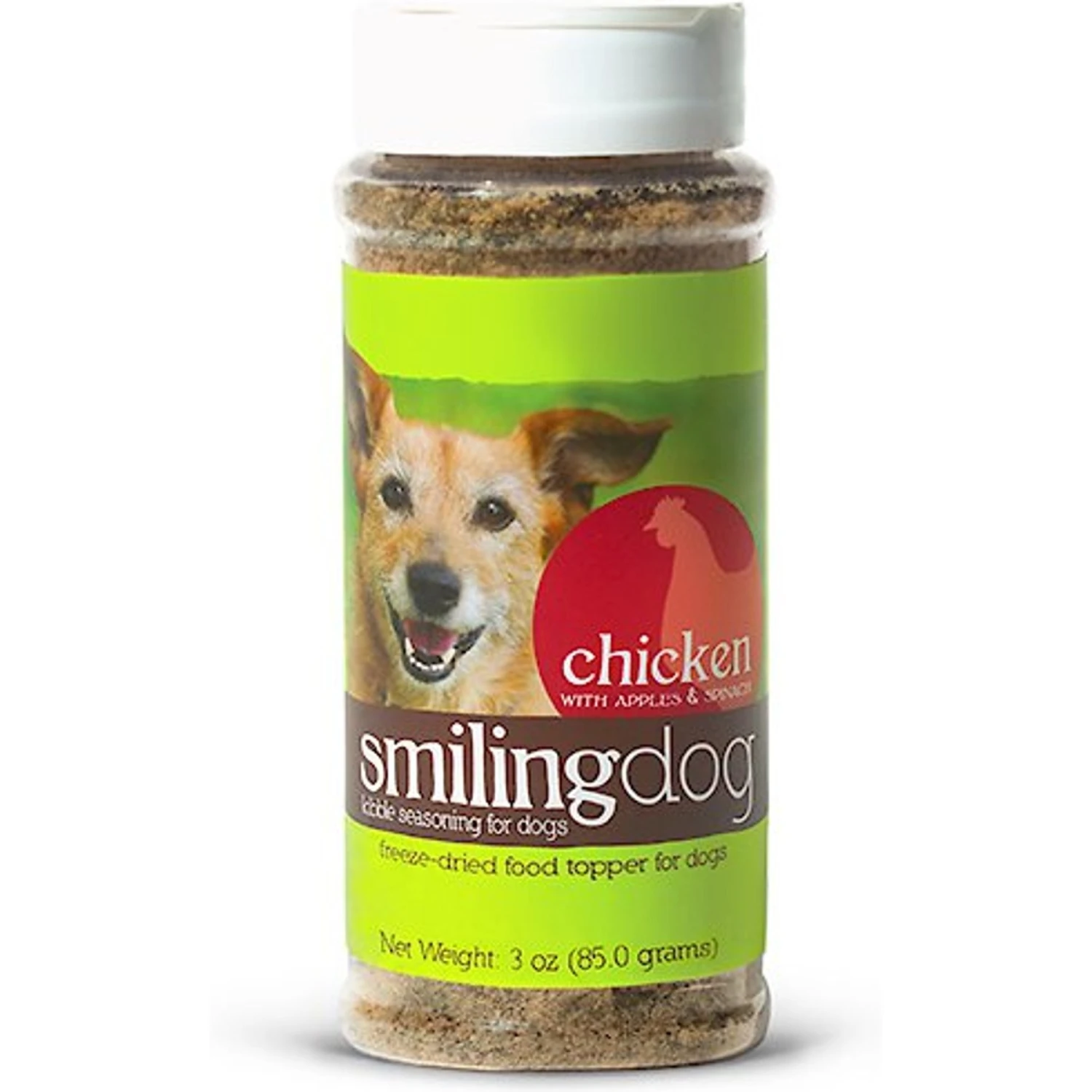 Herbsmith Smiling Dog Kibble Seasoning Freeze-Dried Chicken With Apples & Spinach Dog Food Topper 3 Herbsmith Smiling Dog Kibble Seasoning Freeze-Dried Chicken With Apples & Spinach Dog Food Topper