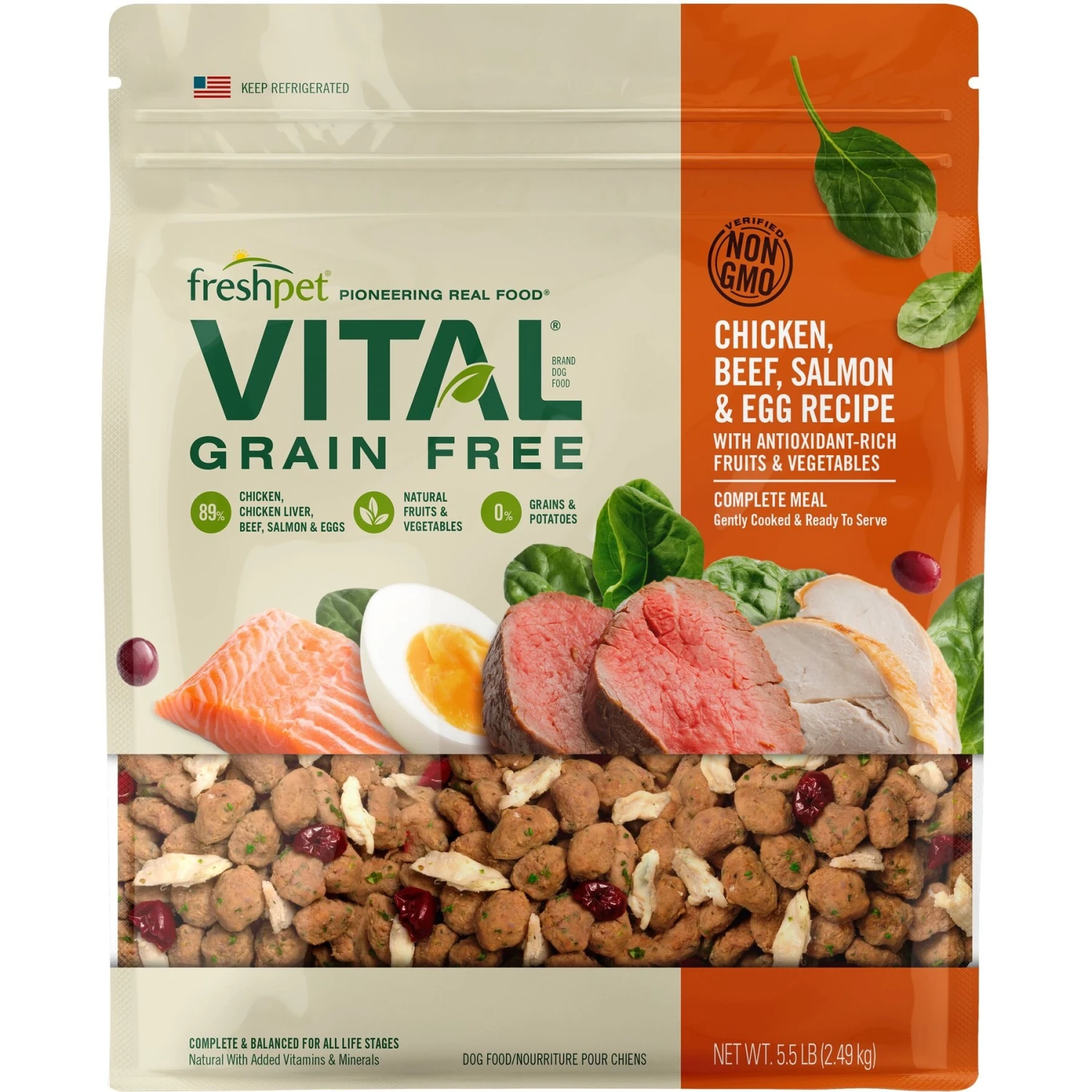 Freshpet Vital Chicken, Beef, Salmon & Egg Recipe Grain-Free Fresh Dog Food, 2 + Freshpet Vital Fresh Cuts Chicken Recipe Fresh Dog Food, 2 4 Freshpet Vital Chicken, Beef, Salmon & Egg Recipe Grain-Free Fresh Dog Food, 2 + Freshpet Vital Fresh Cuts Chicken Recipe Fresh Dog Food, 2 - Image 2