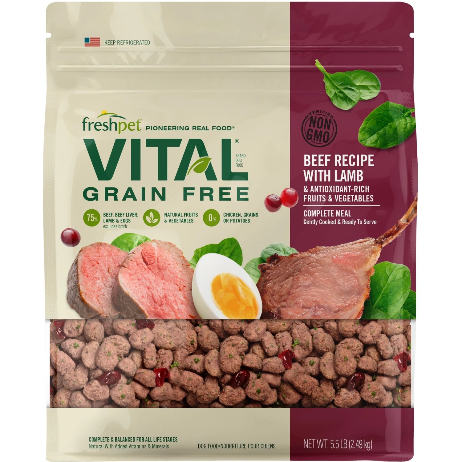 Freshpet Vital Beef & Lamb Grain-Free Fresh Dog Food & Freshpet Vital Chicken, Beef, Salmon & Egg Recipe Grain-Free Fresh Dog Food 4 Freshpet Vital Beef & Lamb Grain-Free Fresh Dog Food & Freshpet Vital Chicken, Beef, Salmon & Egg Recipe Grain-Free Fresh Dog Food - Image 2