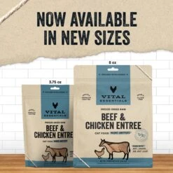 Vital Essentials Beef & Chicken Entree Cat Food Mini Patties Grain-Free Freeze-Dried Raw Cat Food, 3.75-oz Bag 10 Vital Essentials Beef & Chicken Entree Cat Food Mini Patties Grain-Free Freeze-Dried Raw Cat Food, 3.75-oz Bag -Blue Buffalo Shop 846342 PT2. AC SS1800 V1685992151