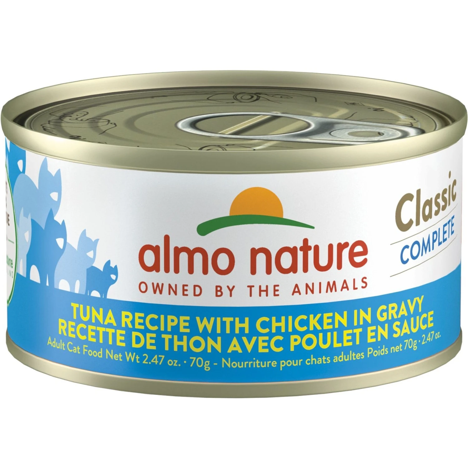 Almo Nature Classic Complete Premium Grain-Free Tuna Recipe With Chicken In Gravy Cat Food, 2.47-oz, Case Of 12 3 Almo Nature Classic Complete Premium Grain-Free Tuna Recipe With Chicken In Gravy Cat Food, 2.47-oz, Case Of 12