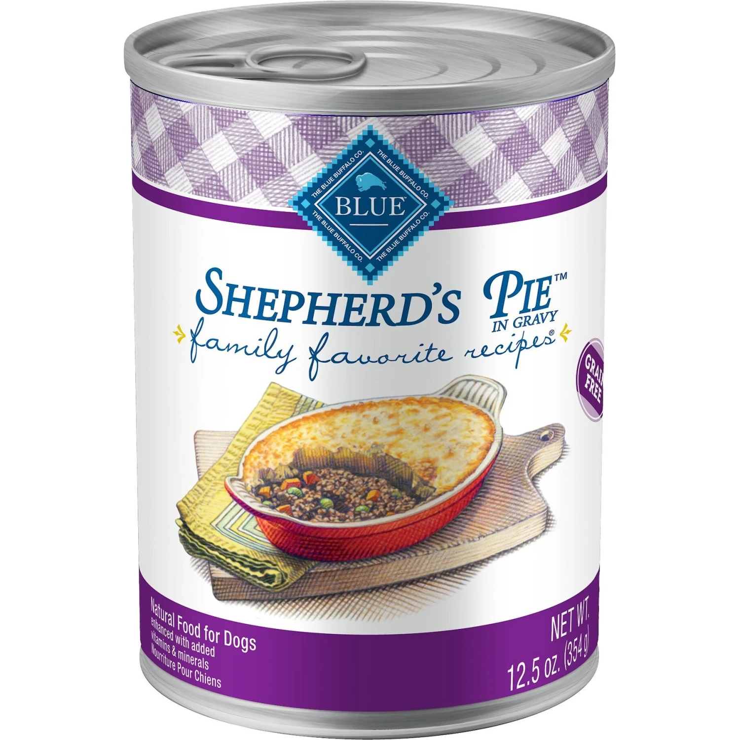 Blue Buffalo Family Favorite Grain-Free Recipes Shepherd's Pie Canned Dog Food 3 Blue Buffalo Family Favorite Grain-Free Recipes Shepherd's Pie Canned Dog Food
