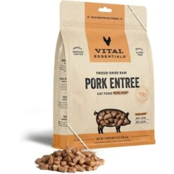 Vital Essentials Freeze-Dried Raw Pork Entree Cat Food, 8-oz Bag