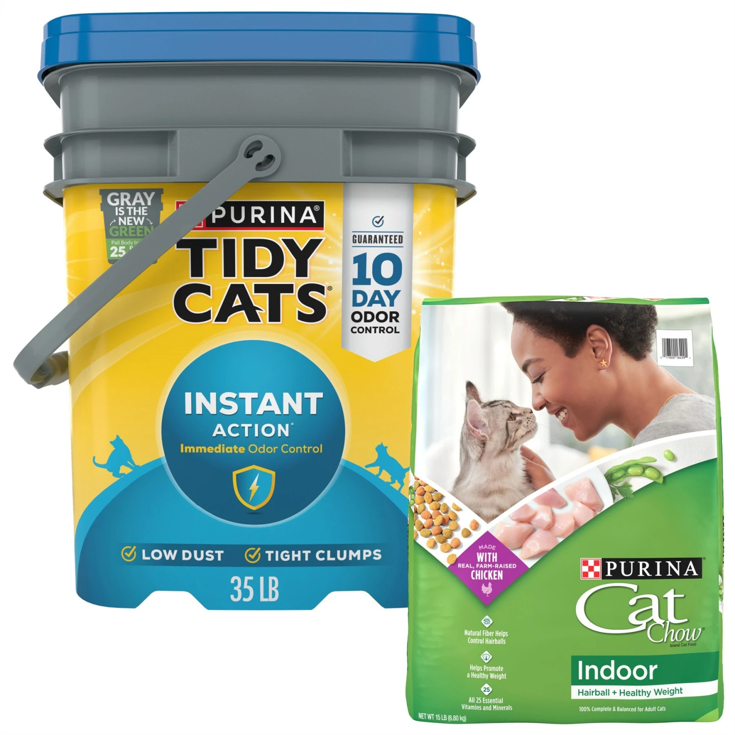 Tidy Cats Instant Action Scented Clumping Clay Cat Litter & Cat Chow Indoor Hairball & Healthy Weight Dry Cat Food 3 Tidy Cats Instant Action Scented Clumping Clay Cat Litter & Cat Chow Indoor Hairball & Healthy Weight Dry Cat Food