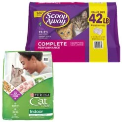 Scoop Away Complete Performance Fresh Scented Clumping Clay Cat Litter & Cat Chow Indoor Hairball & Healthy Weight Dry Cat Food