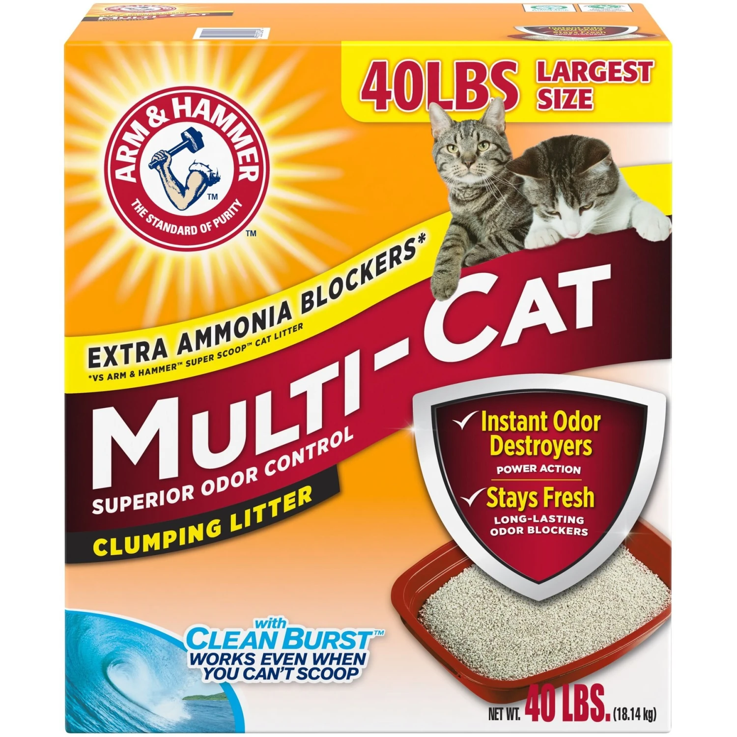 Arm & Hammer Litter Multi-Cat Strength Clean Burst Clumping Litter & Cat Chow Indoor Hairball & Healthy Weight Dry Cat Food 4 Arm & Hammer Litter Multi-Cat Strength Clean Burst Clumping Litter & Cat Chow Indoor Hairball & Healthy Weight Dry Cat Food - Image 2