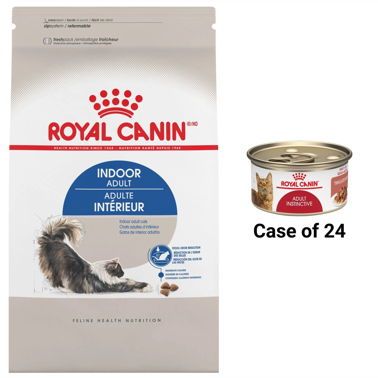 Royal Canin Feline Health Nutrition Indoor Adult Dry Cat Food & Royal Canin Feline Health Nutrition Adult Instinctive Thin Slices In Gravy Canned Cat Food 3 Royal Canin Feline Health Nutrition Indoor Adult Dry Cat Food & Royal Canin Feline Health Nutrition Adult Instinctive Thin Slices In Gravy Canned Cat Food