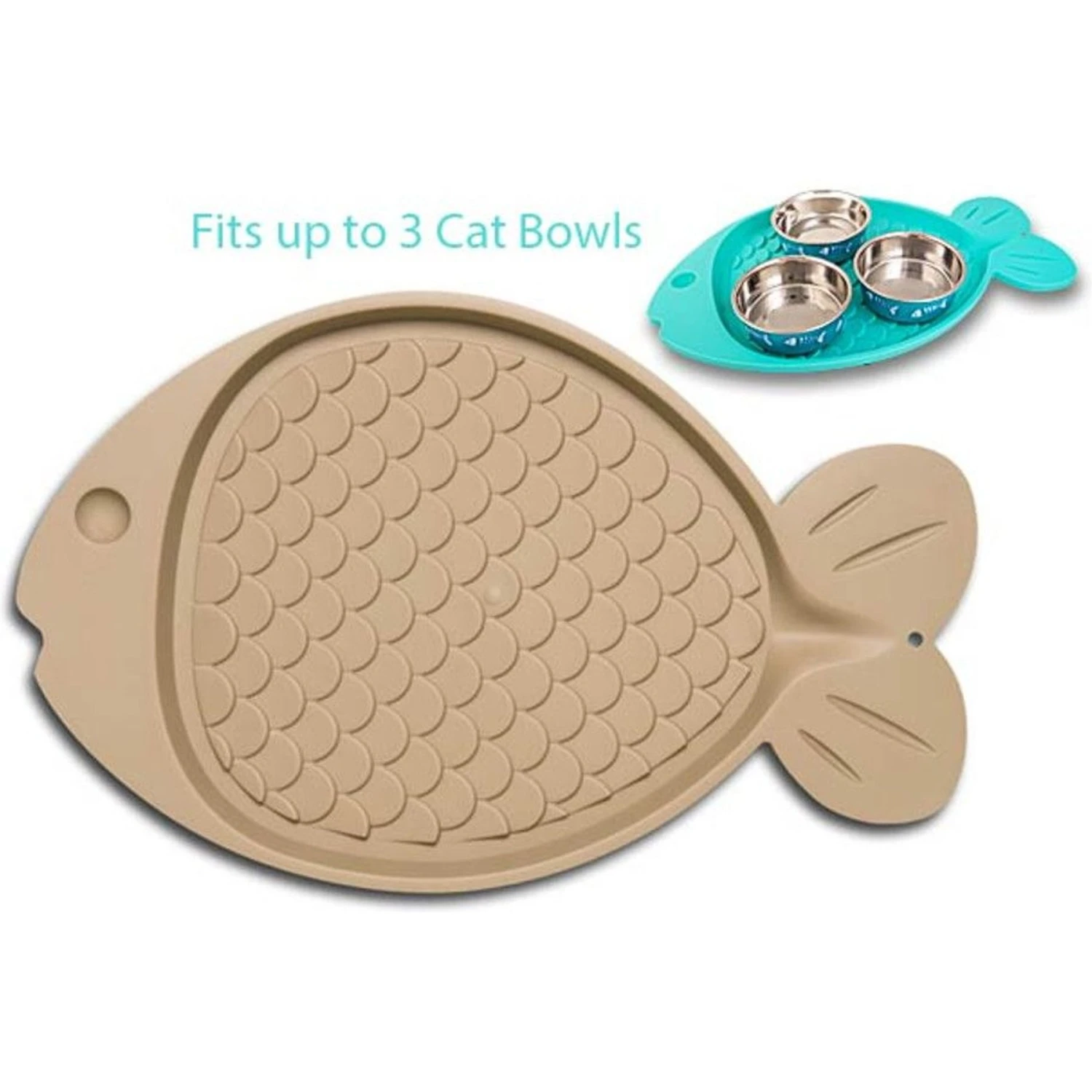 Loving Pets Bella Spill-Proof Fish Shaped Cat Placemat 3 Loving Pets Bella Spill-Proof Fish Shaped Cat Placemat