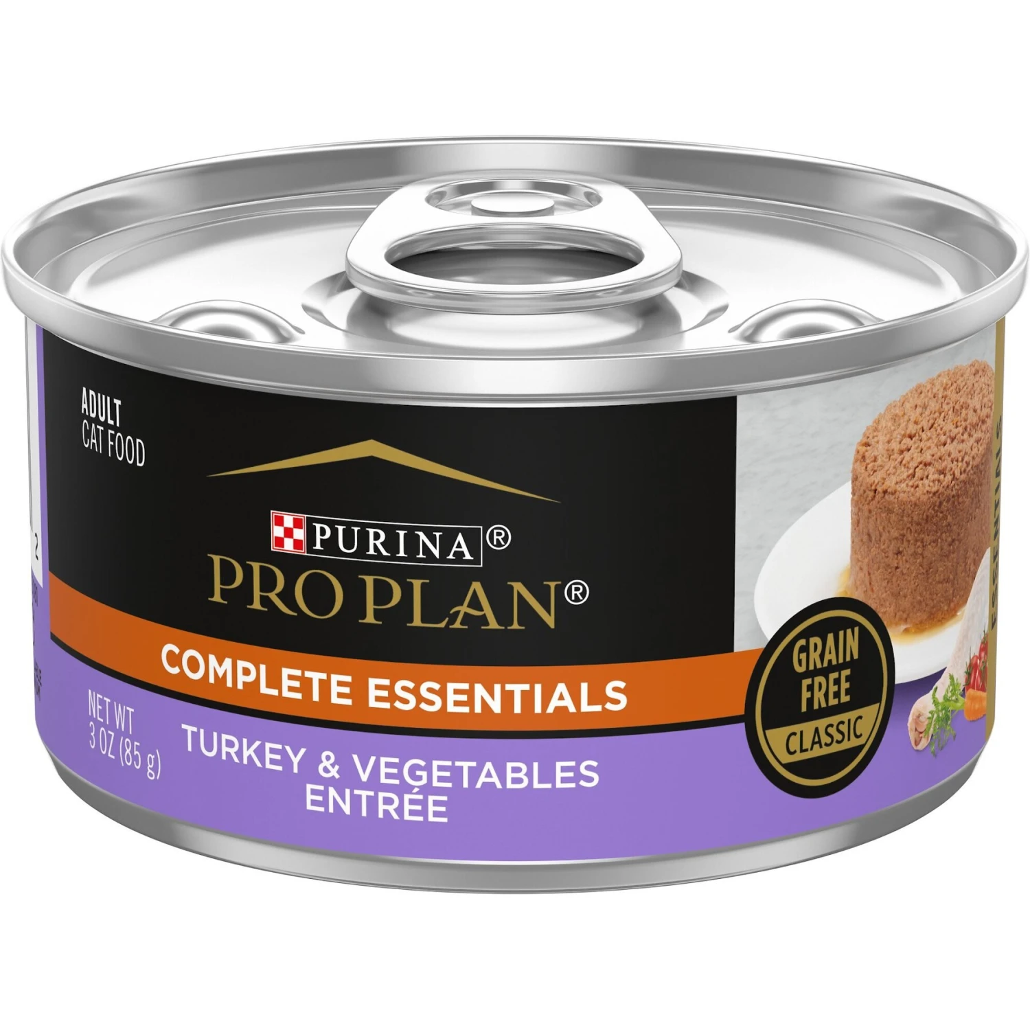 Purina Pro Plan Classic Turkey & Vegetables Entree Grain-Free Canned Cat Food 3 Purina Pro Plan Classic Turkey & Vegetables Entree Grain-Free Canned Cat Food
