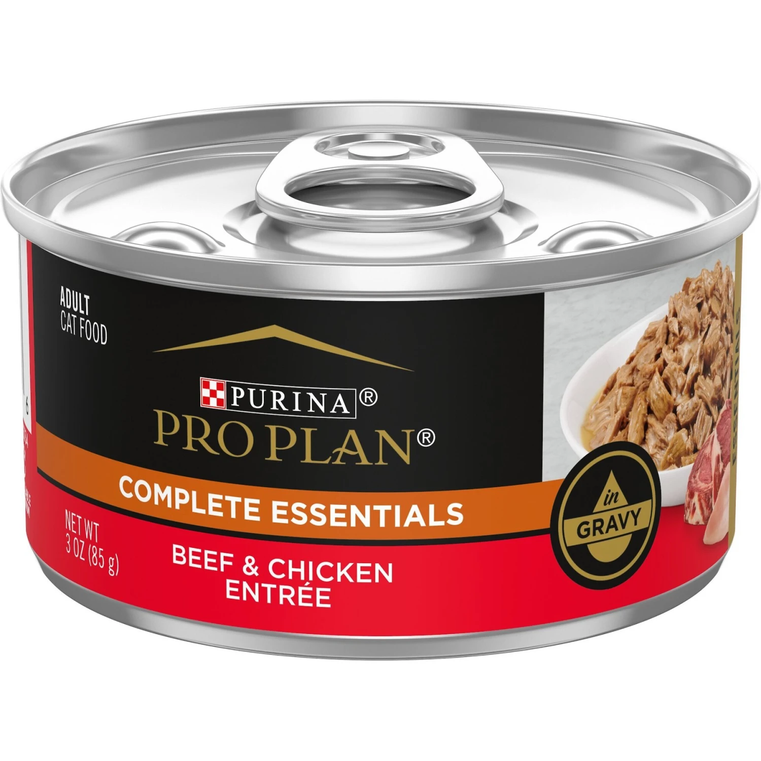 Purina Pro Plan Beef & Chicken Entree In Gravy Canned Cat Food 3 Purina Pro Plan Beef & Chicken Entree In Gravy Canned Cat Food