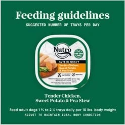 Nutro Grain-Free Tender Chicken, Sweet Potato & Pea Stew Cuts In Gravy Adult Wet Dog Food Trays -Blue Buffalo Shop 86754 PT6. AC SS1800 V1691422421
