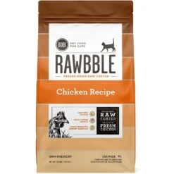 BIXBI Rawbble Dry Food Chicken Recipe For Cats, 10-lb Bag