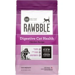 BIXBI Rawbble Dry Food Chicken Digestive Health Recipe For Cats, 10-lb Bag