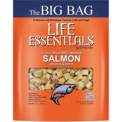 Life Essentials Freeze-Dried Salmon Cat & Dog Treats, 16-oz Bag