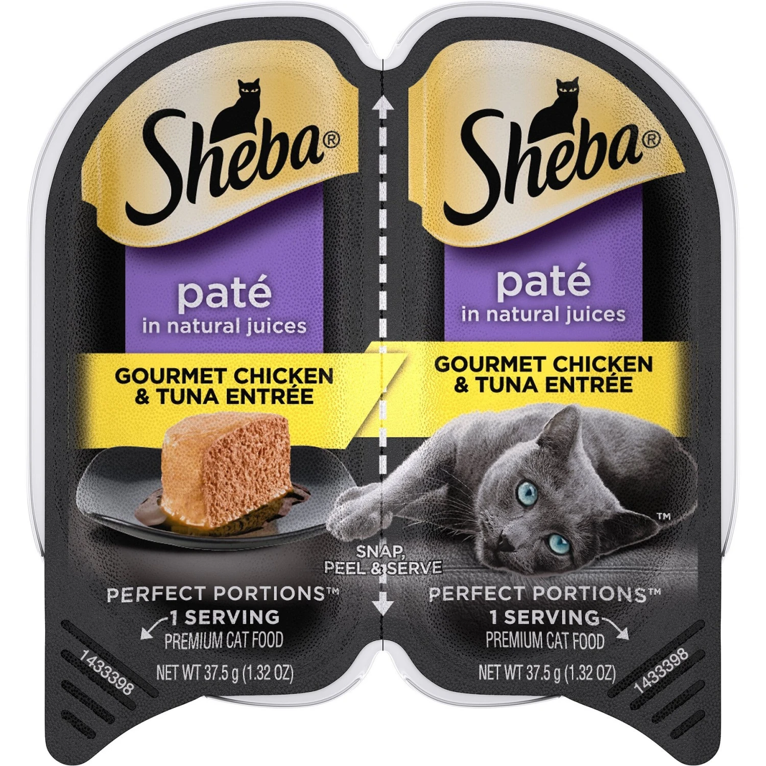 Sheba Perfect Portions Grain-Free Gourmet Chicken & Tuna Pate Entree Adult Wet Cat Food Trays 3 Sheba Perfect Portions Grain-Free Gourmet Chicken & Tuna Pate Entree Adult Wet Cat Food Trays
