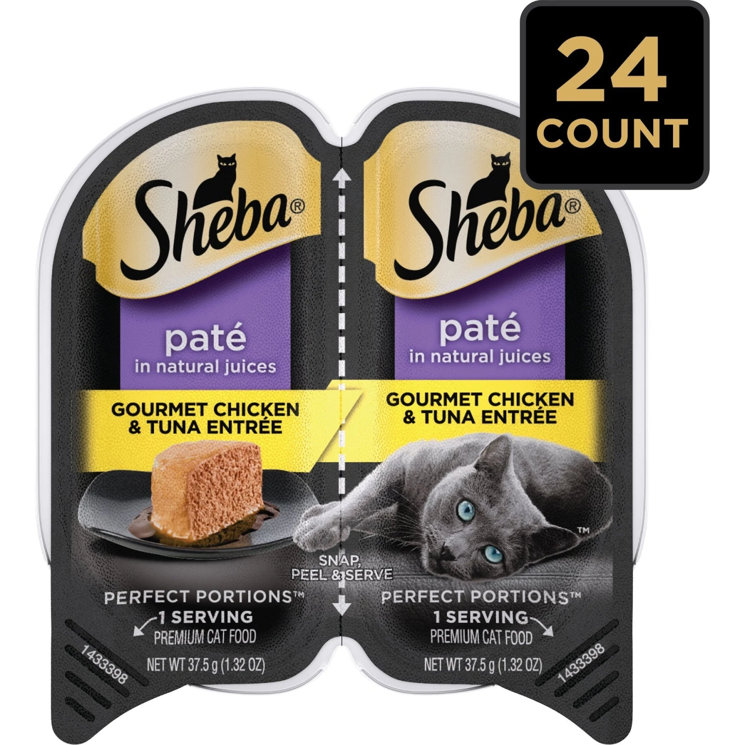 Sheba Perfect Portions Grain-Free Gourmet Chicken & Tuna Pate Entree Adult Wet Cat Food Trays 6 Sheba Perfect Portions Grain-Free Gourmet Chicken & Tuna Pate Entree Adult Wet Cat Food Trays - Image 4