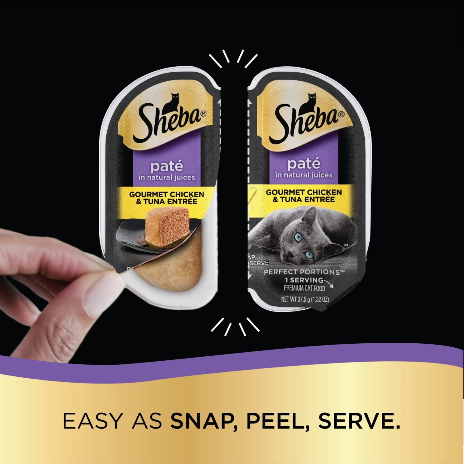 Sheba Perfect Portions Grain-Free Gourmet Chicken & Tuna Pate Entree Adult Wet Cat Food Trays 7 Sheba Perfect Portions Grain-Free Gourmet Chicken & Tuna Pate Entree Adult Wet Cat Food Trays - Image 5