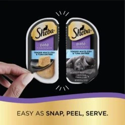 Sheba Perfect Portions Grain-Free Tender Whitefish & Tuna Entree Pate Adult Wet Cat Food Trays 13 Sheba Perfect Portions Grain-Free Tender Whitefish & Tuna Entree Pate Adult Wet Cat Food Trays -Blue Buffalo Shop 87818 PT2. AC SS1800 V1703276620