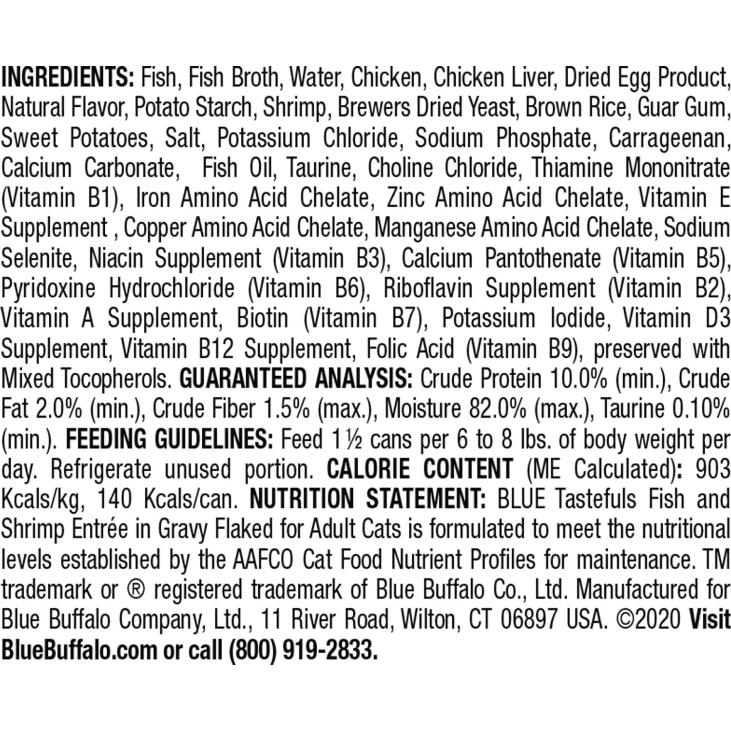 Blue Buffalo Tastefuls Natural Flaked Fish & Shrimp Entree In Gravy Wet Cat Food, 5.5-oz Can, Case Of 12 4 Blue Buffalo Tastefuls Natural Flaked Fish & Shrimp Entree In Gravy Wet Cat Food, 5.5-oz Can, Case Of 12 - Image 2
