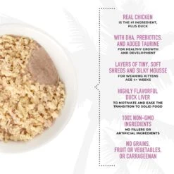 Tiki Cat Baby Chicken, Duck & Duck Liver Mousse & Shreds Grain-Free Wet Cat Food, 1.9-oz Can, Case Of 3 -Blue Buffalo Shop 883414 PT4. AC SS1800 V1702509503