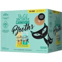 Tiki Cat Born Carnivore Broth Variety Pack Cat Food Topper, 1.3-oz, Case Of 24