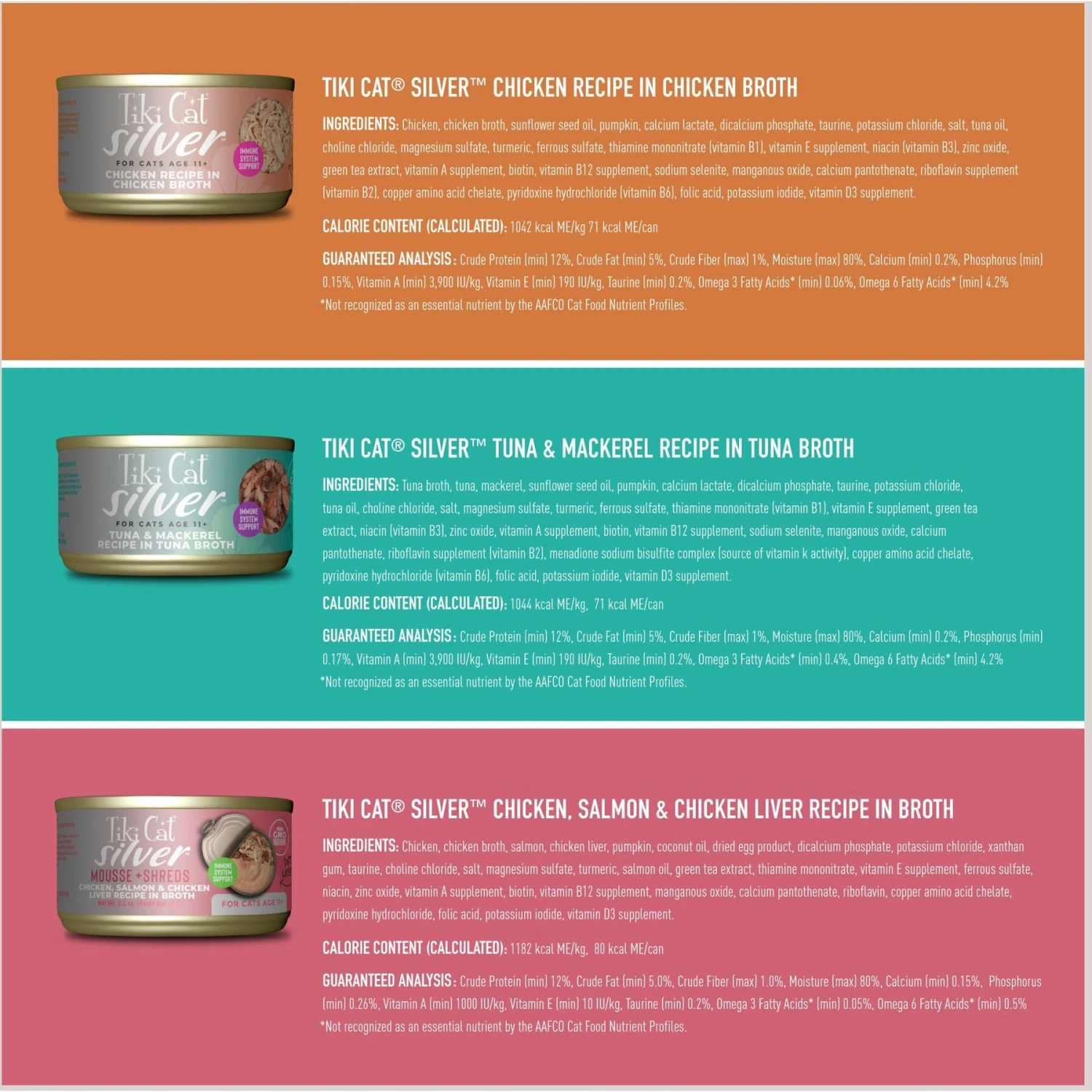 Tiki Cat Silver Variety Pack Grain-Free Wet Cat Food, 2.4-oz Can, Case Of 12 5 Tiki Cat Silver Variety Pack Grain-Free Wet Cat Food, 2.4-oz Can, Case Of 12 - Image 3