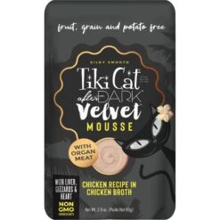 Tiki Cat After Dark Velvet Mousse Chicken Grain-Free Wet Cat Food, 2.8-oz Pouch, Case Of 12