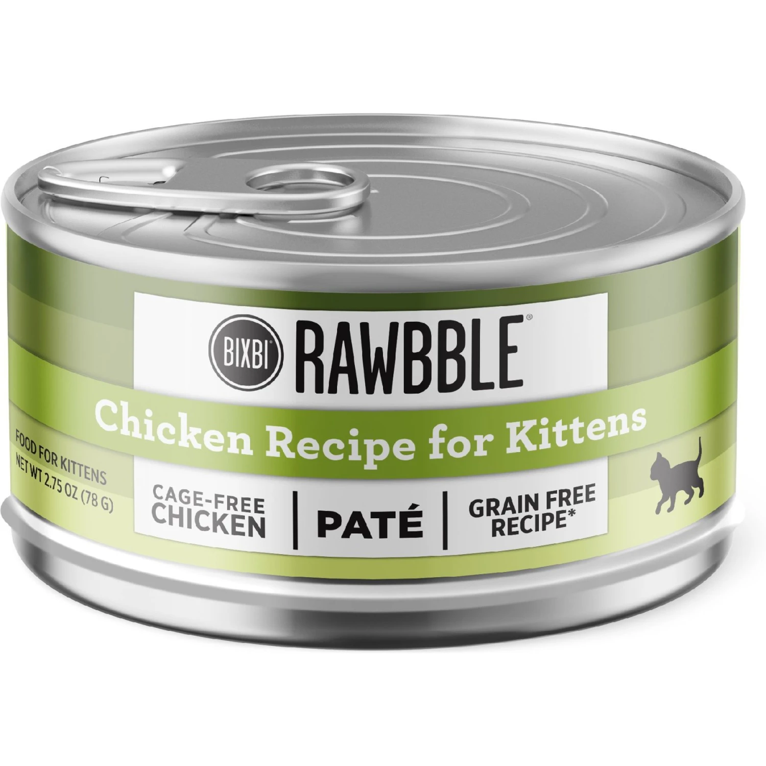 BIXBI Rawbble Chicken Pate Wet Food For Kittens, 2.75-oz Can, Case Of 24 3 BIXBI Rawbble Chicken Pate Wet Food For Kittens, 2.75-oz Can, Case Of 24