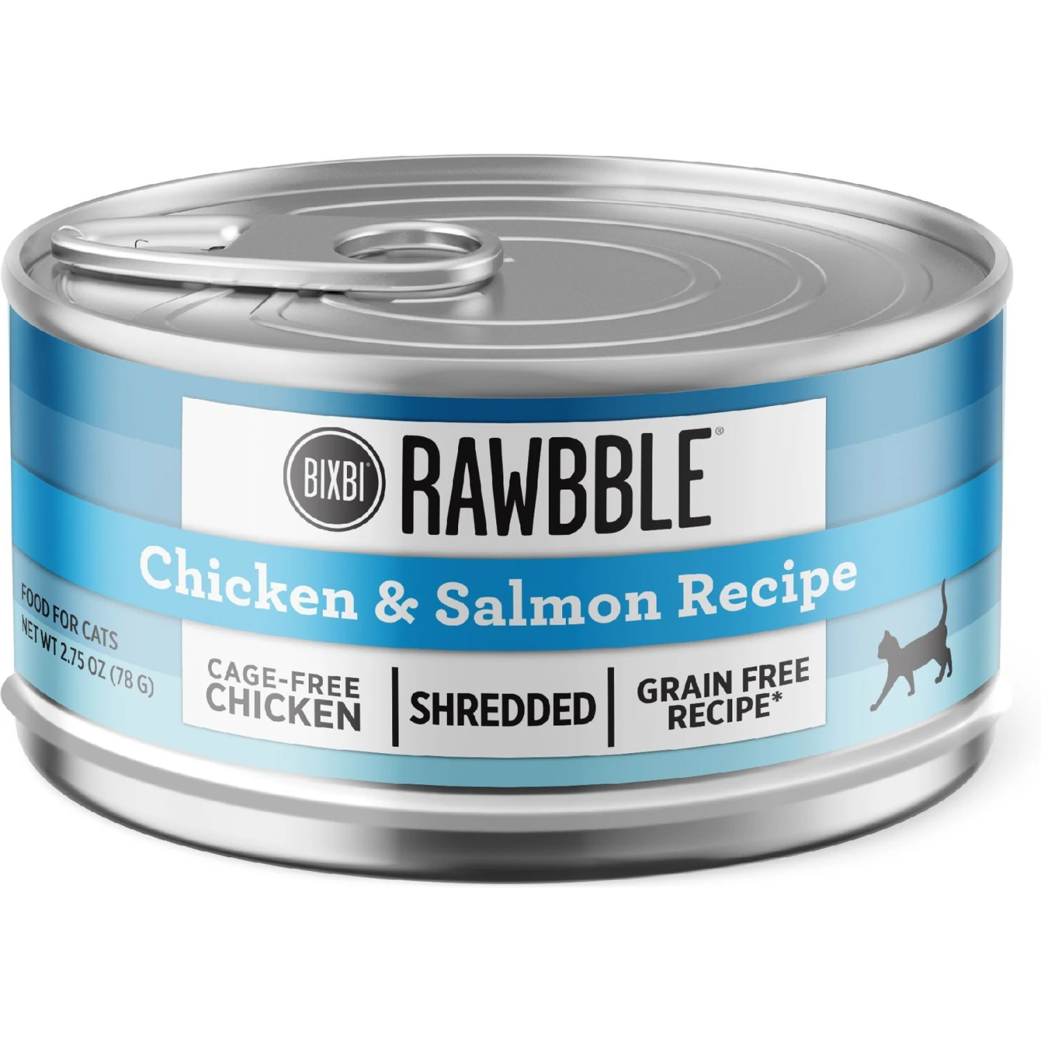 BIXBI Rawbble Chicken & Salmon Shreds In Broth Wet Food For Cats, 2.75-oz Can, Case Of 24 3 BIXBI Rawbble Chicken & Salmon Shreds In Broth Wet Food For Cats, 2.75-oz Can, Case Of 24