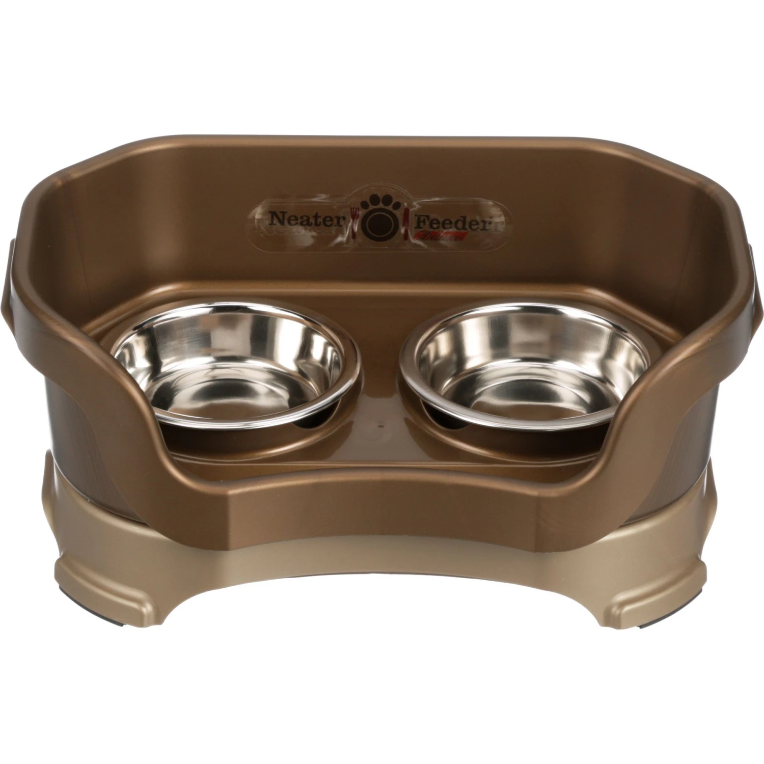 Neater Pets Neater Feeder Deluxe Elevated & Mess-Proof Cat Bowls, Bronze 3 Neater Pets Neater Feeder Deluxe Elevated & Mess-Proof Cat Bowls, Bronze