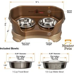 Neater Pets Neater Feeder Deluxe Elevated & Mess-Proof Cat Bowls, Bronze 11 Neater Pets Neater Feeder Deluxe Elevated & Mess-Proof Cat Bowls, Bronze -Blue Buffalo Shop 89632 PT2. AC SS1800 V1672862672