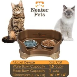 Neater Pets Neater Feeder Deluxe Elevated & Mess-Proof Cat Bowls, Bronze 13 Neater Pets Neater Feeder Deluxe Elevated & Mess-Proof Cat Bowls, Bronze -Blue Buffalo Shop 89632 PT6. AC SS1800 V1631156193