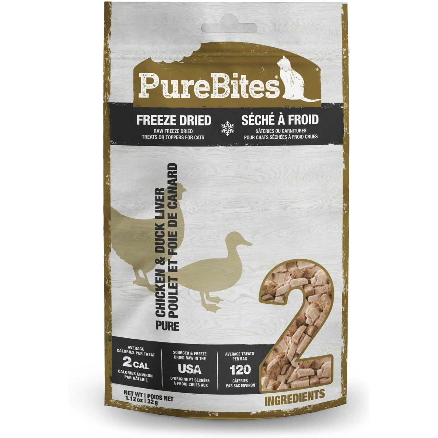 PureBites Chicken Breast & Duck Freeze-Dried Raw Cat Treats 3 PureBites Chicken Breast & Duck Freeze-Dried Raw Cat Treats