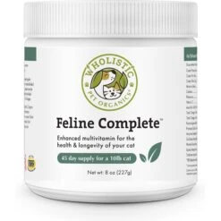 Wholistic Pet Organics Feline Complete Powder Supplement For Cats, 8-oz Jar