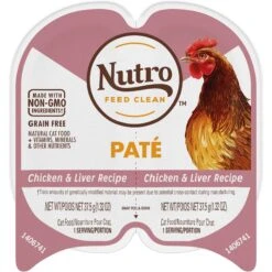 Nutro Perfect Portions Chicken & Liver Recipe Grain-Free Soft Pate Adult Wet Cat Food Trays