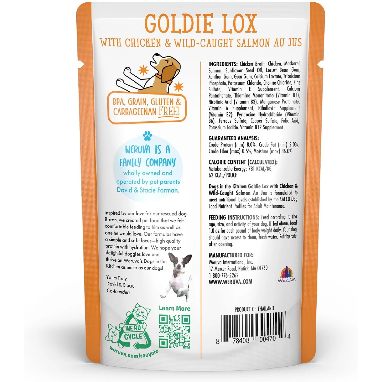 Weruva Dogs In The Kitchen Goldie Lox With Chicken & Wild Caught Salmon Au Jus Grain-Free Dog Food Pouches 5 Weruva Dogs In The Kitchen Goldie Lox With Chicken & Wild Caught Salmon Au Jus Grain-Free Dog Food Pouches - Image 3