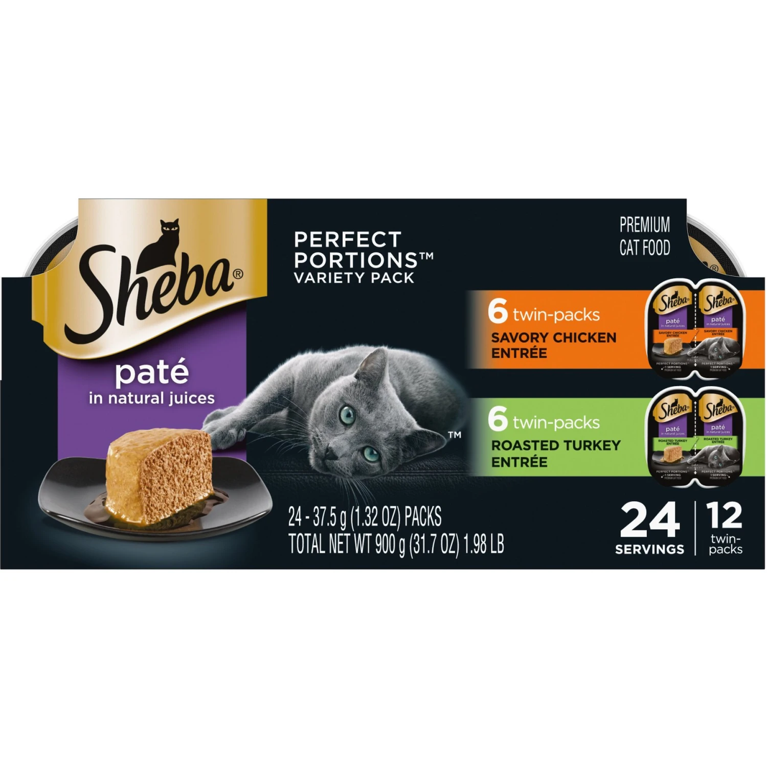 Sheba Perfect Portions Poultry Entrees Pate Variety Pack Adult Wet Cat Food Trays 3 Sheba Perfect Portions Poultry Entrees Pate Variety Pack Adult Wet Cat Food Trays