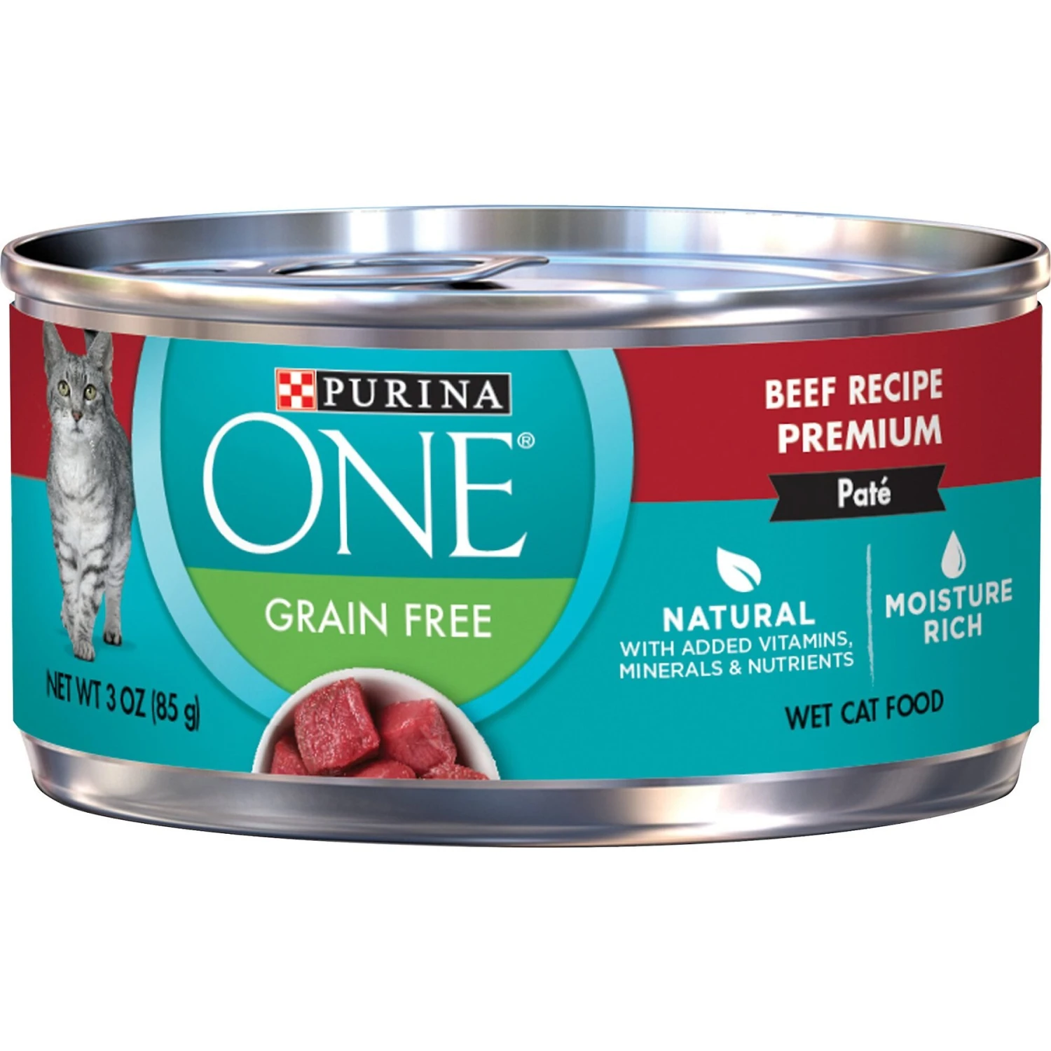Purina ONE Beef Recipe Pate Grain-Free Natural High Protein Canned Cat Food 3 Purina ONE Beef Recipe Pate Grain-Free Natural High Protein Canned Cat Food