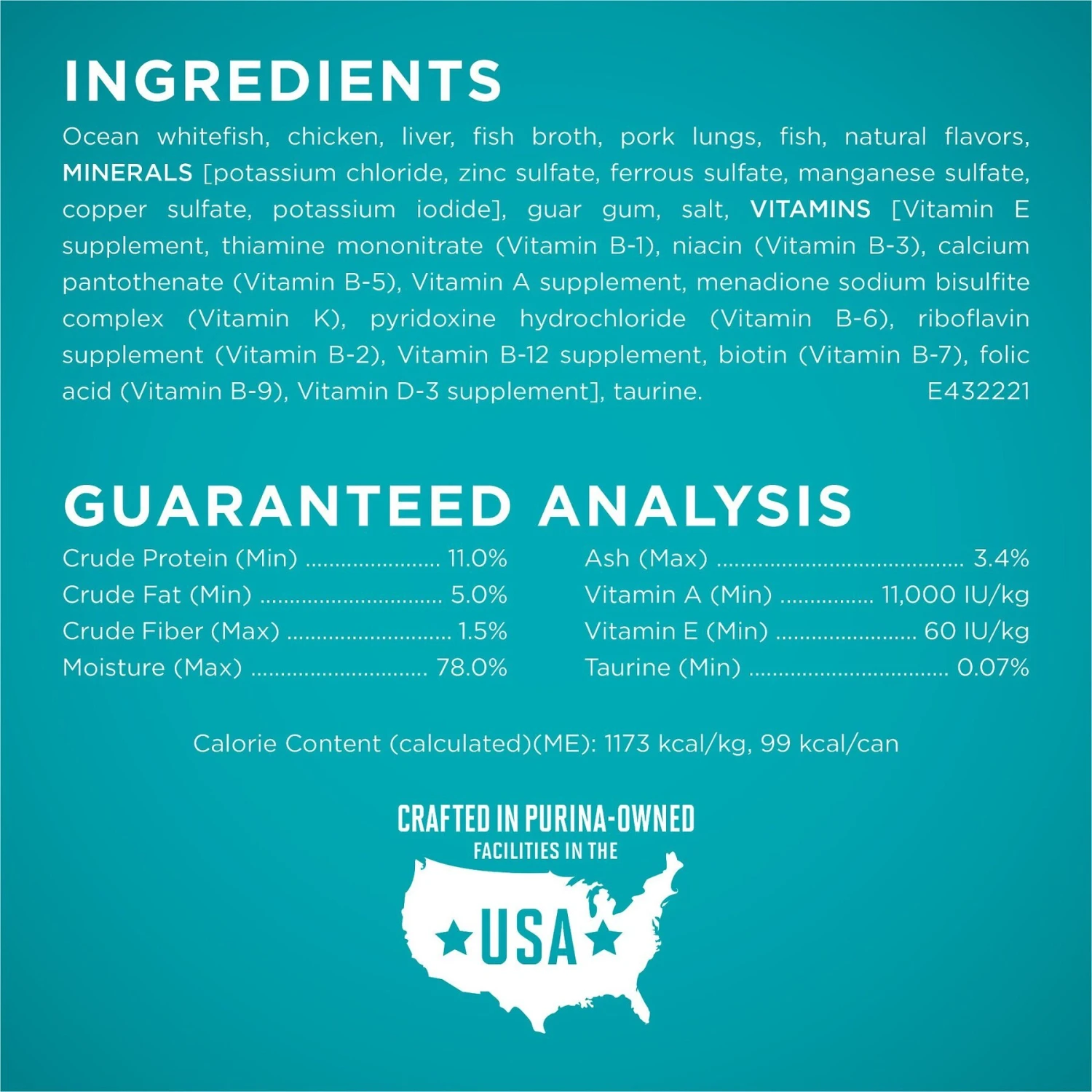 Purina ONE Ocean Whitefish Recipe Pate Grain-Free Natural High Protein Canned Cat Food, 3-oz, Case Of 24 7 Purina ONE Ocean Whitefish Recipe Pate Grain-Free Natural High Protein Canned Cat Food, 3-oz, Case Of 24 - Image 5