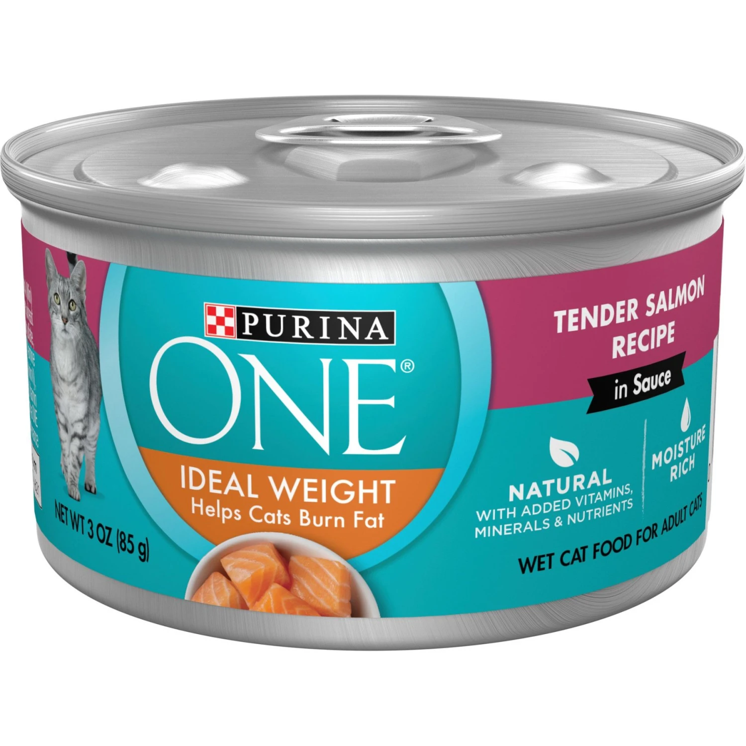 'Purina ONE Natural Weight Control Ideal Weight Tender Salmon Recipe Wet Cat Food 3 'Purina ONE Natural Weight Control Ideal Weight Tender Salmon Recipe Wet Cat Food